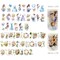 Wrapables Aesthetic Floral Fashion PET Washi Tapes for Scrapbooking, Stationery, Journaling, Diary, Card Making (Set of 2), Blue and Lavender